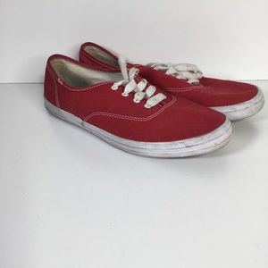 Pro Keds Womens Lace Up Canvas Vintage Shoes red